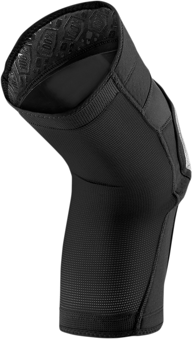 100% Ridecamp Knee Guards - Medium, Black/Gray – Lightweight Protective Gear for Mountain Bikes and Off-Road Vehicles