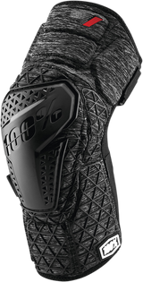 100% Surpass Knee Guards XL by 100% - Heather Gray/Black with Impact-Absorbing Features for Mountain Biking and BMX