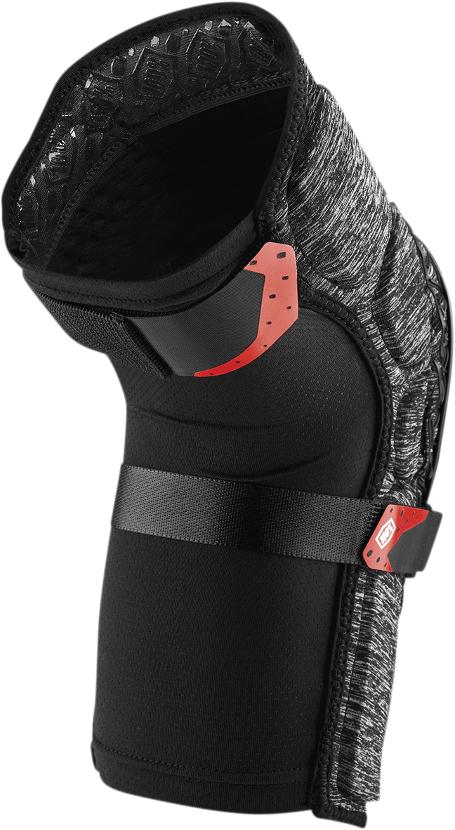 100% Surpass Knee Guards - Heather Gray/Black, Large | Impact-Absorbing Protective Gear for MTB and BMX