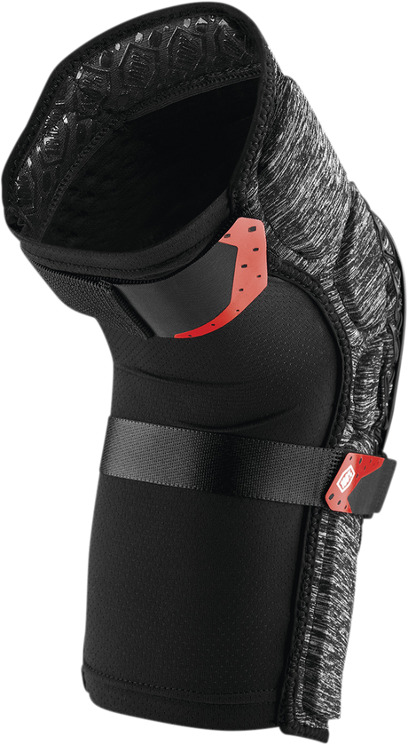 100% Surpass Knee Guards - Heather Gray/Black, Large | Impact-Absorbing Protective Gear for MTB and BMX
