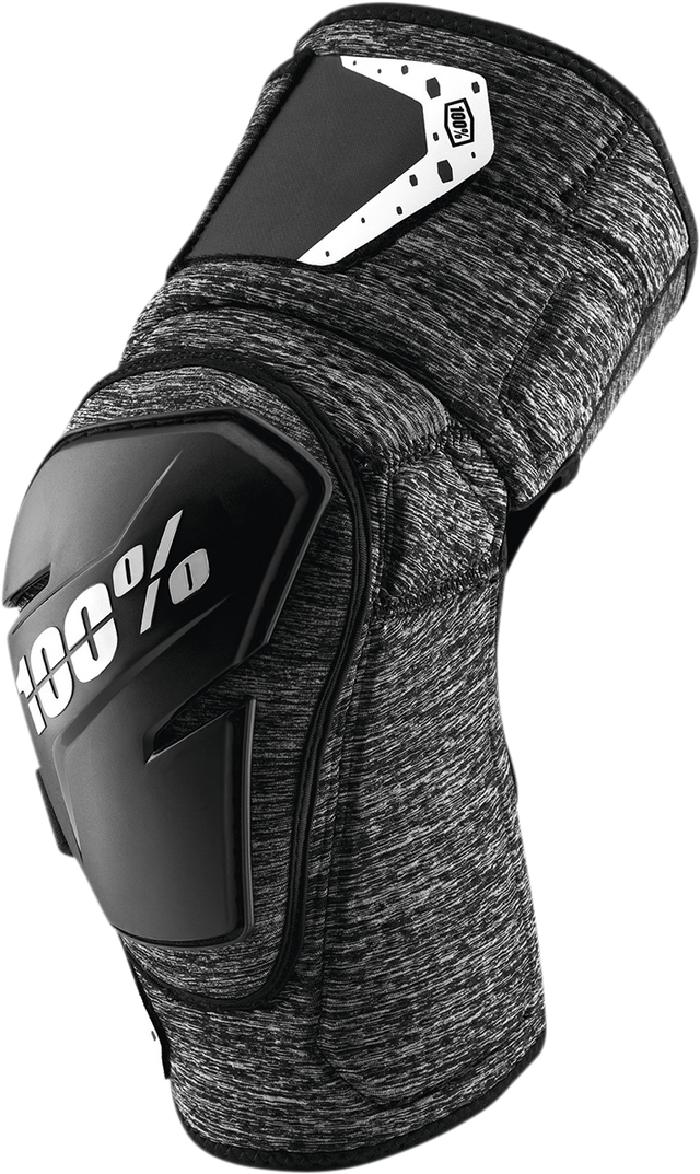 100% Fortis Knee Guards - Heather Gray/Black, S/M | Designed for Mountain Biking & Off-Road Cycling