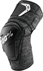 100% Fortis Knee Guards - Heather Gray/Black, S/M | Designed for Mountain Biking & Off-Road Cycling