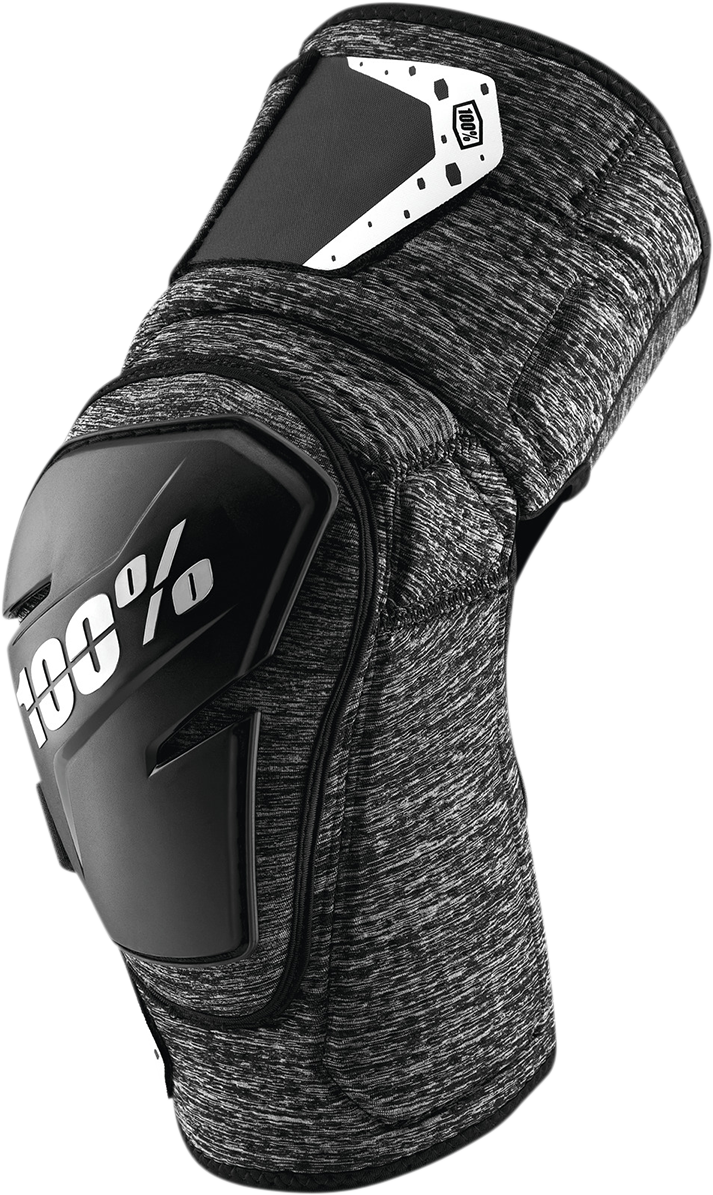 100% Fortis Knee Guards - Heather Gray/Black for Mountain Biking, Enduro, and Trail Riding - Part No. 70007-00004