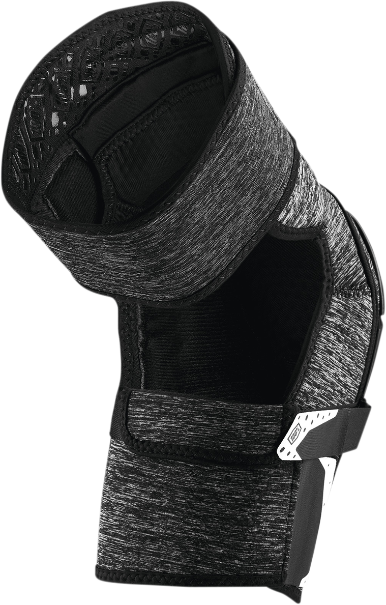 100% Fortis Knee Guards - Heather Gray/Black for Mountain Biking, Enduro, and Trail Riding - Part No. 70007-00004