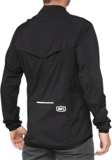 100% Corridor Stretch Windbreaker Jacket for Road and Trail – Black, Medium (Part No. 40042-00001)