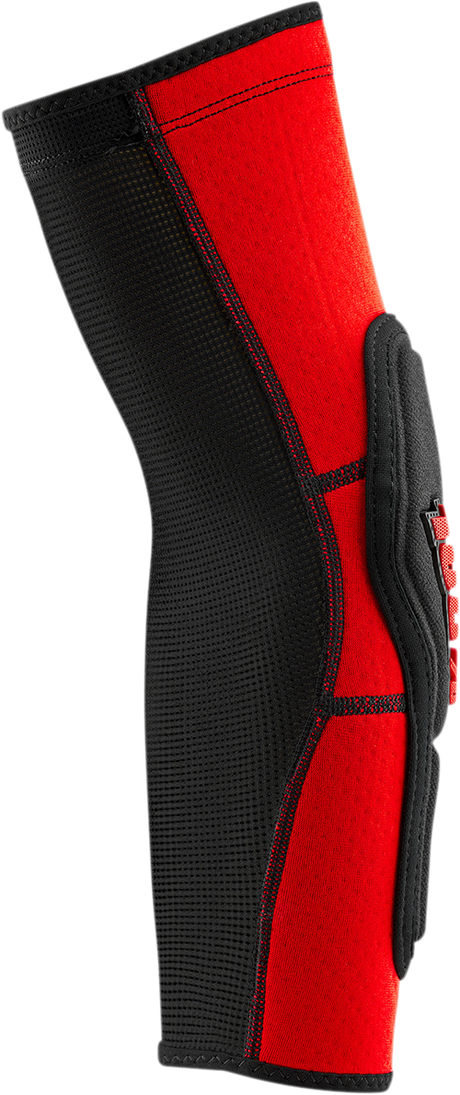 100% Ridecamp Elbow Guards - Small, Red/Black - Lightweight Slip-On Protective Gear for Off-Road Cycling