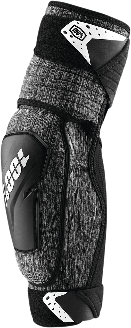 100% Fortis Elbow Guards for Mountain Biking and BMX - Heather Gray/Black, Size L/XL (Part #70006-00004)