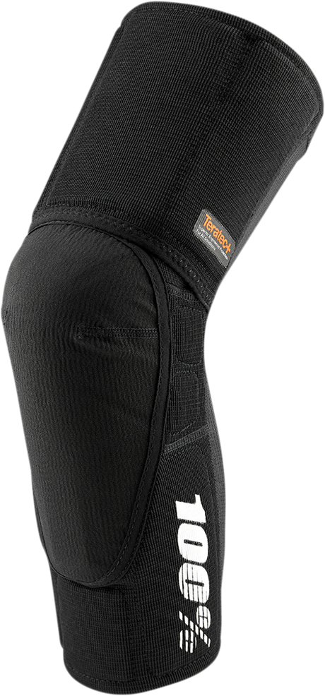100% Teratec Plus Knee Guards Medium - Black with Impact and Ventilation Features for Off-Road and Motocross Vehicles