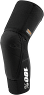 100% Teratec Plus Knee Guards Large - Black with Impact Protection for Motocross and Off-Road Vehicles
