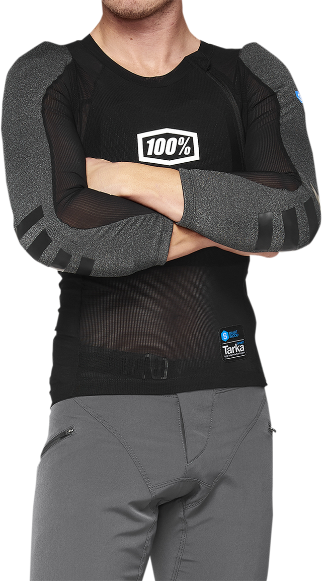 100% Tarka Long Sleeve Body Armor 2XL - Black with SmartShock® Protection for Motorcycle Riding