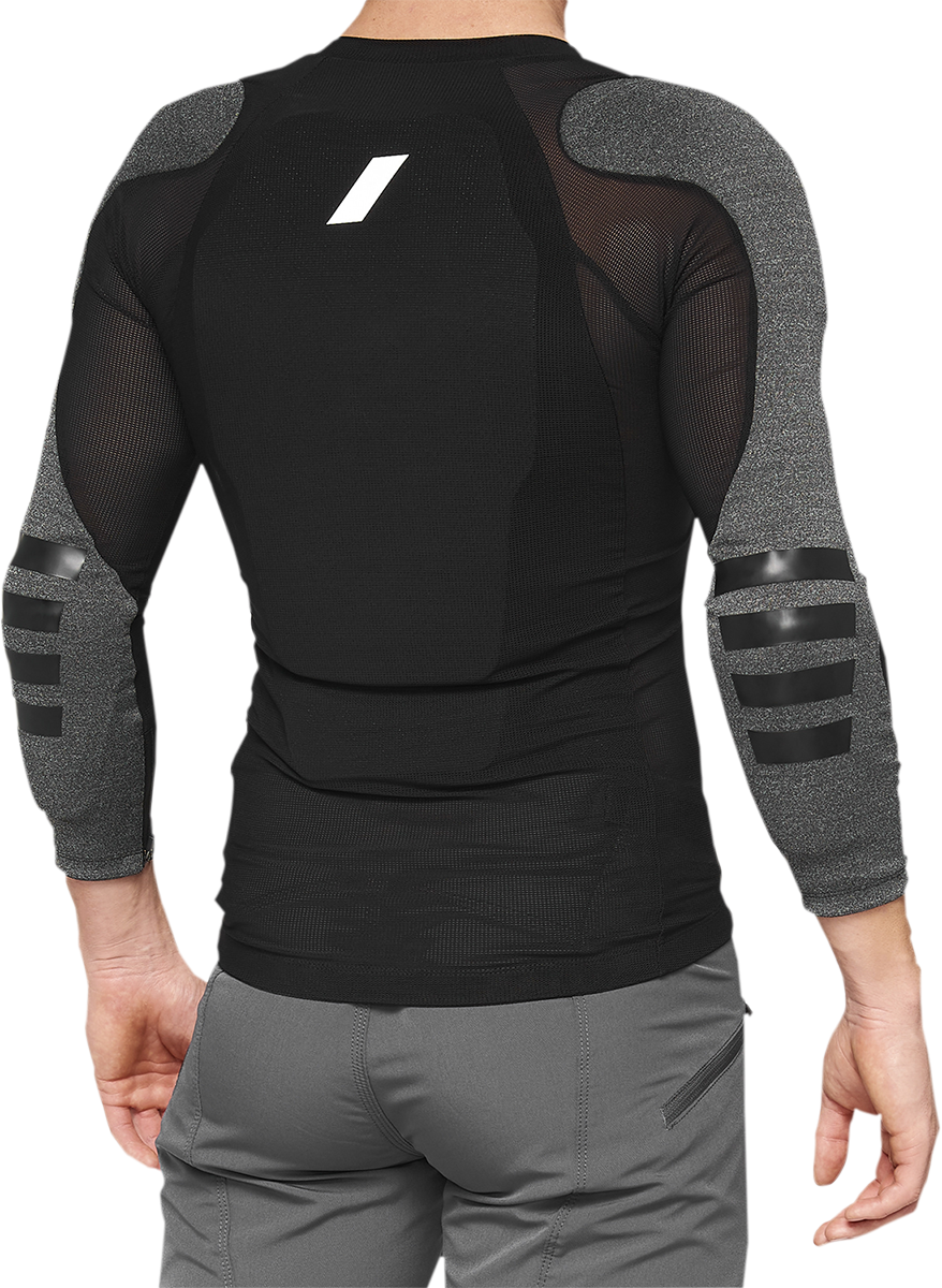 100% Tarka Long Sleeve Body Armor - Black - XL with SmartShock® Protection for Mountain Biking and Motocross