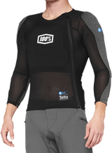 100% Tarka Long Sleeve Body Armor 2XL - Black with SmartShock® Protection for Motorcycle Riding