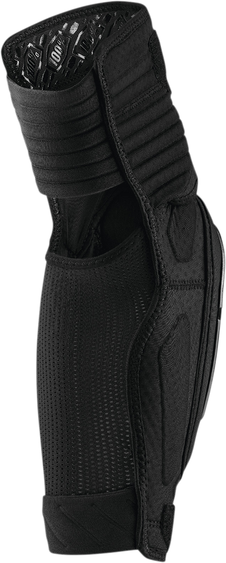 100% Fortis Elbow Guards Black L/XL - Durable Impact Protection with Perforated Neoprene Fit for Motocross and Off-Road Vehicles