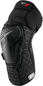 100% Surpass Knee Guards - Black Medium with Impact-Absorbing Design for Mountain Biking and BMX