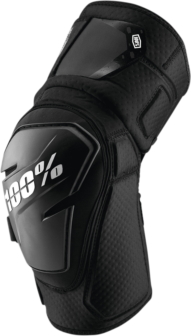 100% Fortis Knee Guards - Black, Large/X-Large Fit - Durable Protective Gear for Mountain Biking, BMX, and Off-Road Cycling
