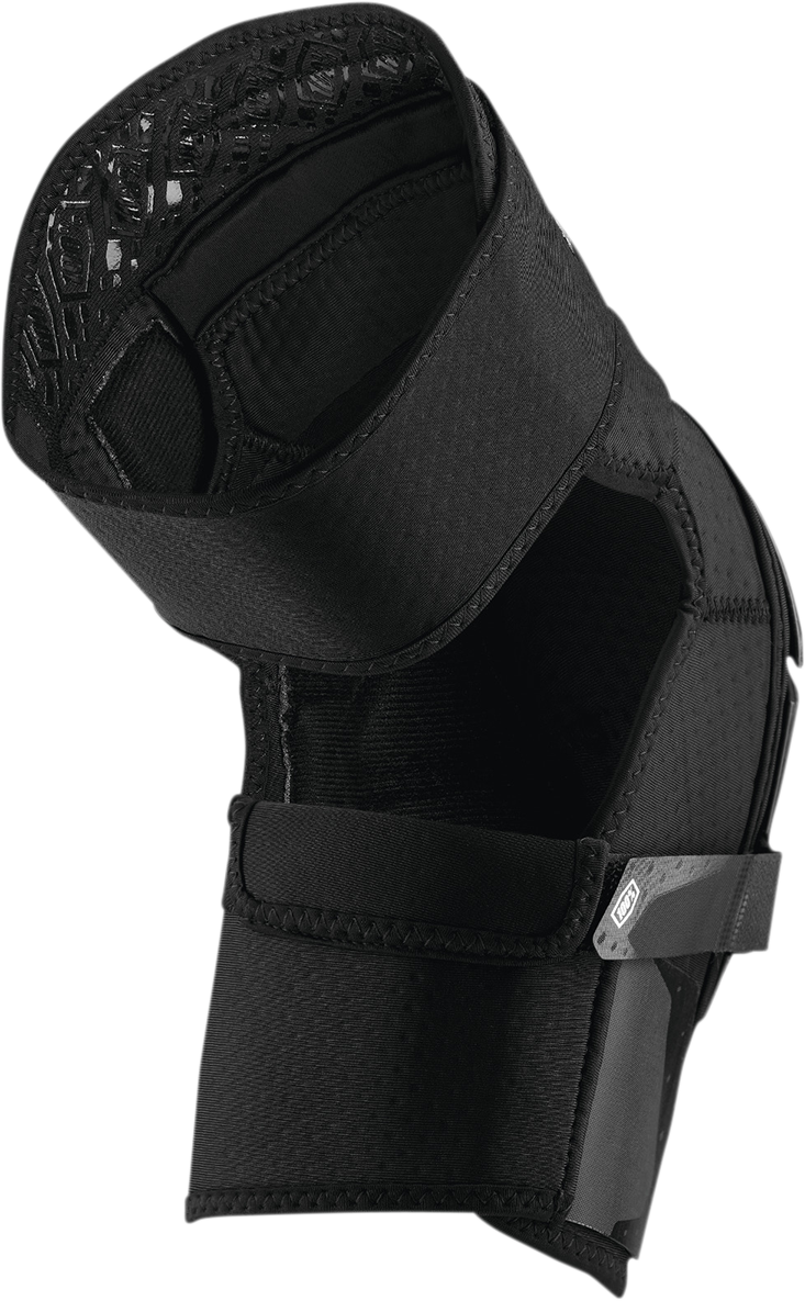 100% Fortis Knee Guards - Black, Large/X-Large Fit - Durable Protective Gear for Mountain Biking, BMX, and Off-Road Cycling