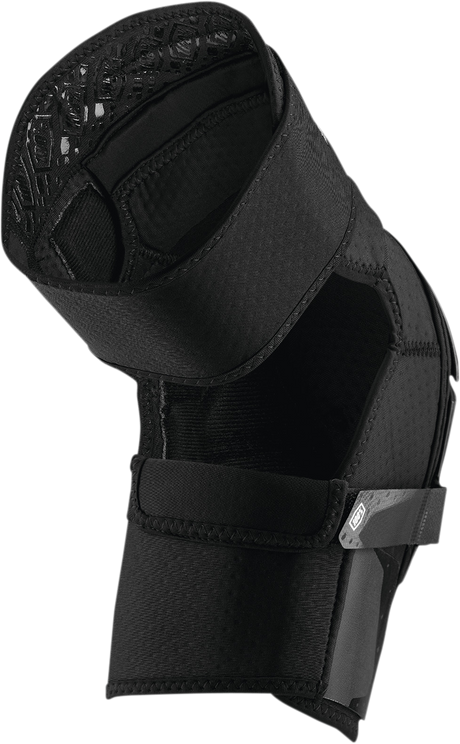 100% Fortis Knee Guards - Black, Large/X-Large Fit - Durable Protective Gear for Mountain Biking, BMX, and Off-Road Cycling