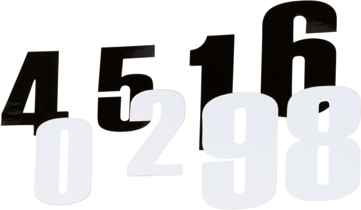 MOOSE OFFROAD Race Number 4 - White - 4.5" 80004