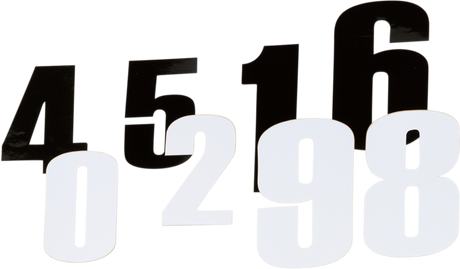MOOSE OFFROAD Race Number 8 - Black - 6" 80118