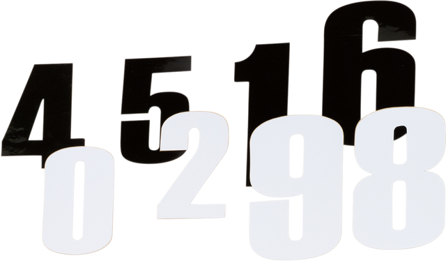 MOOSE OFFROAD Race Number 1 - White - 6" 80101