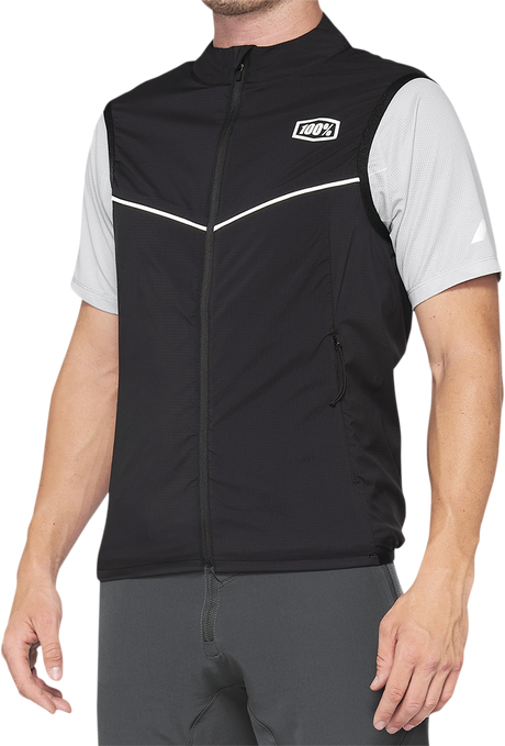 100% Corridor Stretch Vest for Road Bikes - Black, Small (Part #40043-00000) - Wind and Water Resistant Cycling Vest