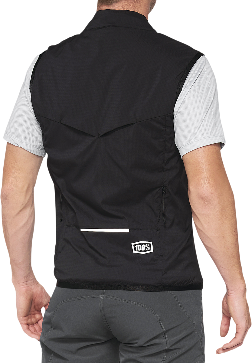 100% Corridor Stretch Vest for Road Bikes - Black, Small (Part #40043-00000) - Wind and Water Resistant Cycling Vest