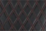 Drag Specialties Seats Extended Reach Predator III Seat for Harley FL '99-'07 with Double Diamond Black and Red Stitching