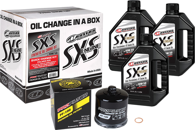 MAXIMA RACING OIL SXS Synthetic Oil Change Kit - Polaris Turbo - 10W-50 90-219013-TXP