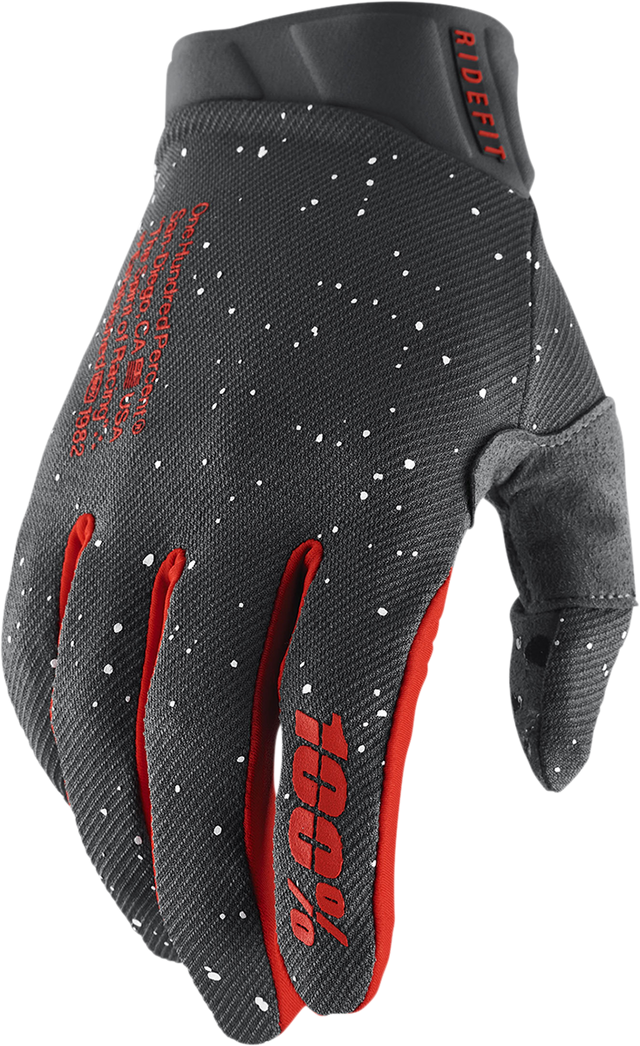 100% Ridefit Gloves Mars Small – Durable Neoprene Cuff and Enhanced Grip for Off-Road and Mountain Biking