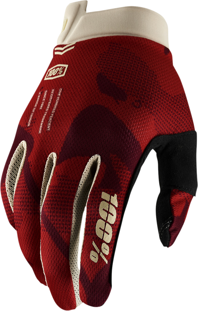 100% iTrack Terra Gloves - Medium - Designed for Motocross & Off-Road Vehicles