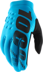 100% Brisker Gloves - Turquoise, Medium with Insulated Soft-Shell Top for Cold Weather - Fits Motorcycles and Snow Vehicles