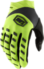 100% Youth Airmatic Gloves - Fluo Yellow/Black, Size XL | Designed for Smaller Riders, Maximize Comfort & Control