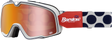 100% Barstow Goggle Hayworth with Red Mirror Lens - Perfect Fit for ATV and Off-Road Vehicles