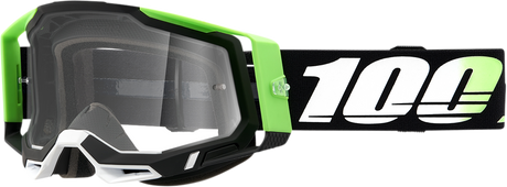 100% Racecraft 2 Goggle Kalkuta with Clear Lens - Model 50009-00006 for Off-Road and Motocross