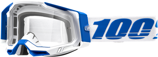 100% Racecraft 2 Goggle Isola with Clear Lens - Perfect for ATV, Motocross, and Off-Road Vehicles