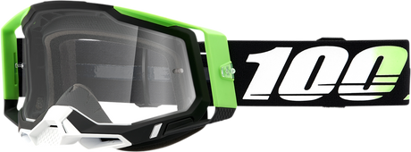 100% Racecraft 2 Goggle Kalkuta with Clear Lens - Model 50009-00006 for Off-Road and Motocross