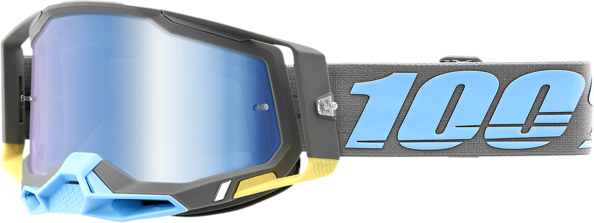 100% Racecraft 2 Goggle with Blue Mirror Lens - Trinidad Edition for ATV, Motorcycle, and Off-Road Vehicles Part 50010-00008
