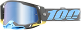 100% Racecraft 2 Goggle with Blue Mirror Lens - Trinidad Edition for ATV, Motorcycle, and Off-Road Vehicles Part 50010-00008