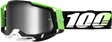 100% Racecraft 2 Goggle with Silver Mirror Lens - Kalkuta Design for Motocross and Off-Road Vehicles