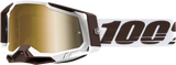 100% Racecraft 2 Snowbird Goggle with True Gold Mirror Lens - Perfect for Off-Road and Motocross Vehicles
