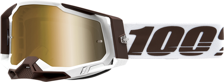 100% Racecraft 2 Snowbird Goggle with True Gold Mirror Lens - Perfect for Off-Road and Motocross Vehicles
