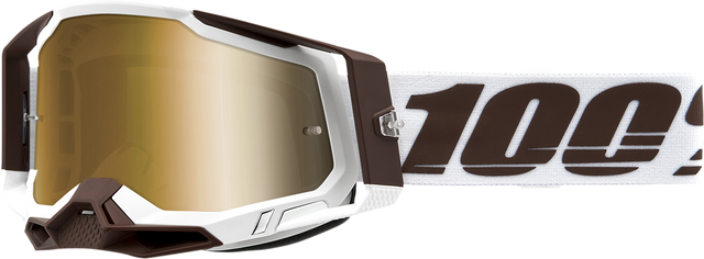 100% Racecraft 2 Snowbird Goggle with True Gold Mirror Lens - Perfect for Off-Road and Motocross Vehicles