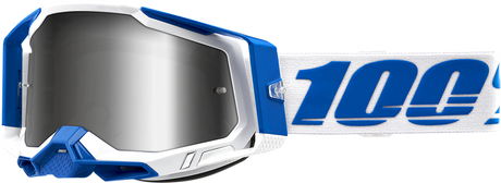 100% Racecraft 2 Goggle - Isola with Flash Silver Mirror Lens for Off-Road and Motocross