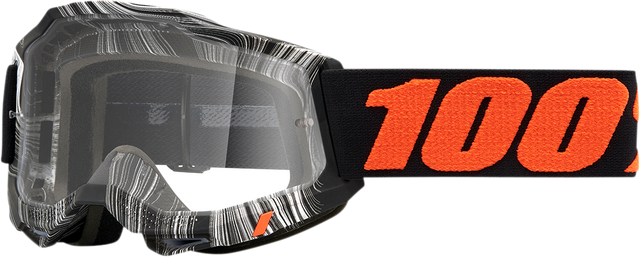 100% Accuri 2 Goggle with Clear Lens - Geospace Collection, Part 50013-00008 - Universal Fit for Mountain Biking and Motorcycling