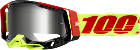 100% Racecraft 2 Goggle with Wiz Frame and Flash Silver Mirror Lens - Youth and Adult Off-Road and Motocross