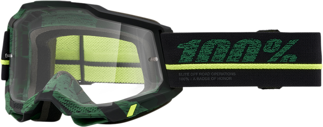 100% Accuri 2 Overlord Goggles with Clear Lens – Motorcycle and ATV Off-Road Protective Eyewear