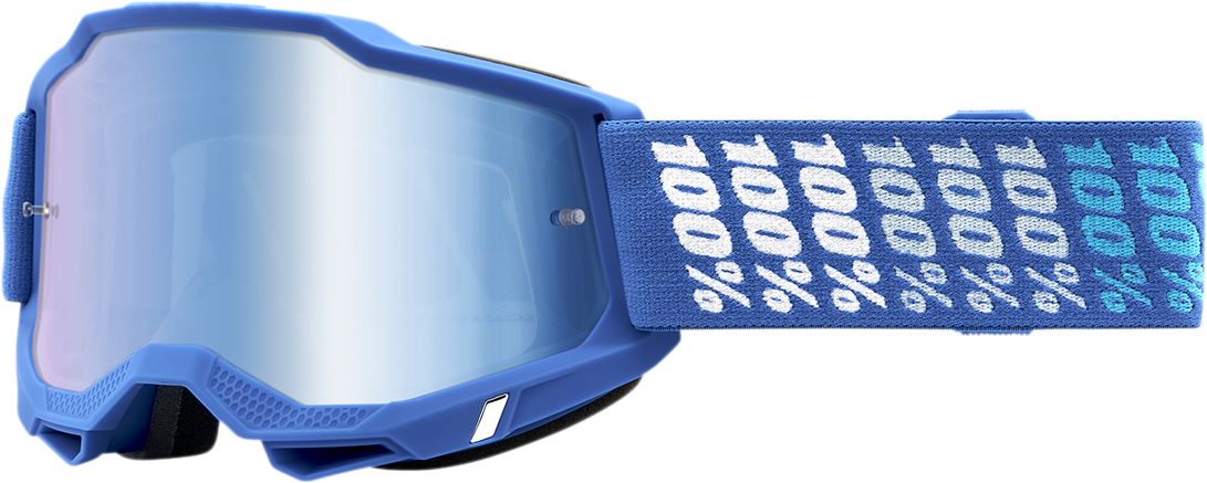 100% Accuri 2 Yarger Goggle with Blue Mirror Lens - Ideal for Off-Road and Motocross