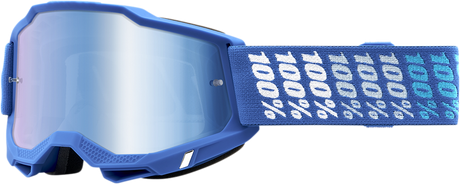 100% Accuri 2 Yarger Goggle with Blue Mirror Lens - Ideal for Off-Road and Motocross