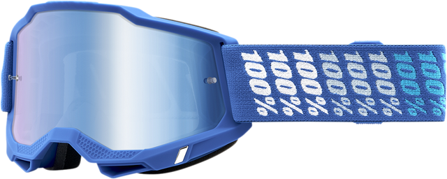 100% Accuri 2 Yarger Goggle with Blue Mirror Lens - Ideal for Off-Road and Motocross