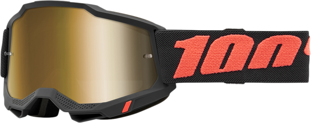100% Accuri 2 Goggle Borego with True Gold Mirror Lens - Ideal for ATV, Motocross, and Off-Road Riders